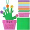 Syhood 24 Set Mother's Day Craft Kit Handprint Flowers Pot for Mom Inspirational DIY Craft Kit Gift for Home Activities